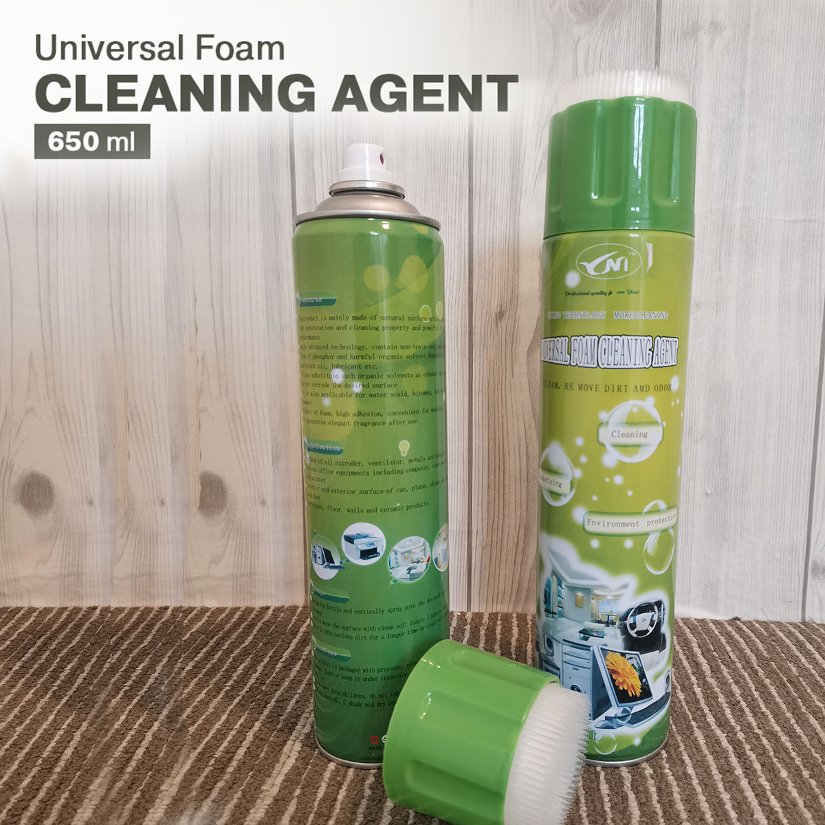 Car Foam Cleaner 650ml Interior Detergent Home Dual Use Cleaning Agent
