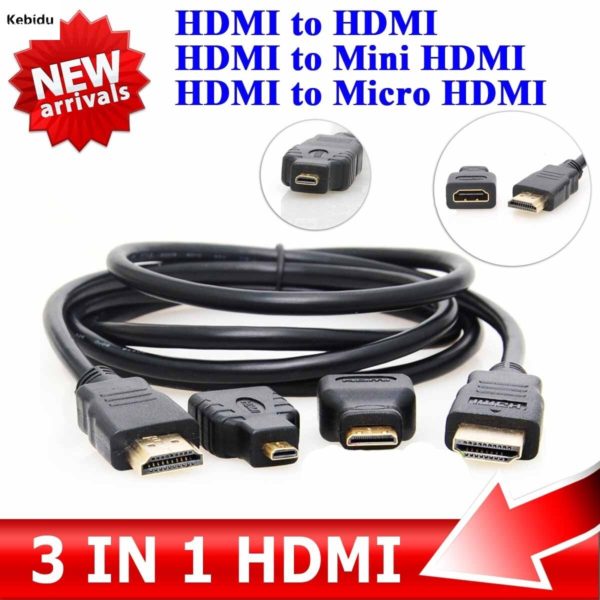 3 in 1 hdmi mini hdmi cable