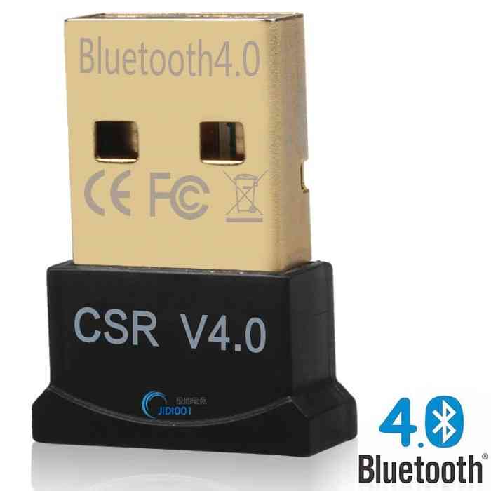 Bluetooth 4.0 USB Adapter, Costech Gold Plated Micro Dongle 