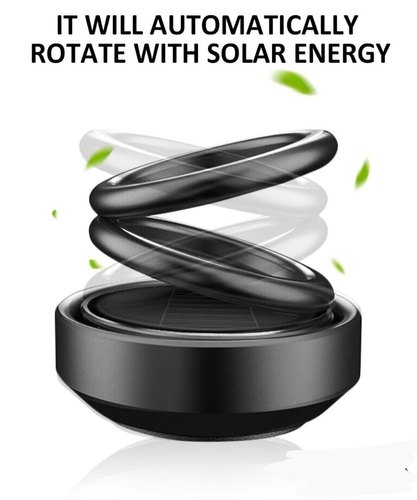 Solar Power Rotatable Black Colour Car Aroma