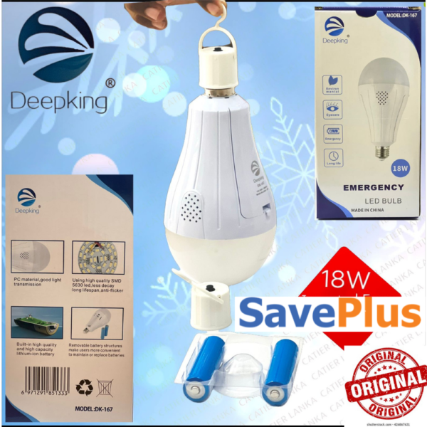18W Smart High Brightness LED Rechargeable Emergency Bulb